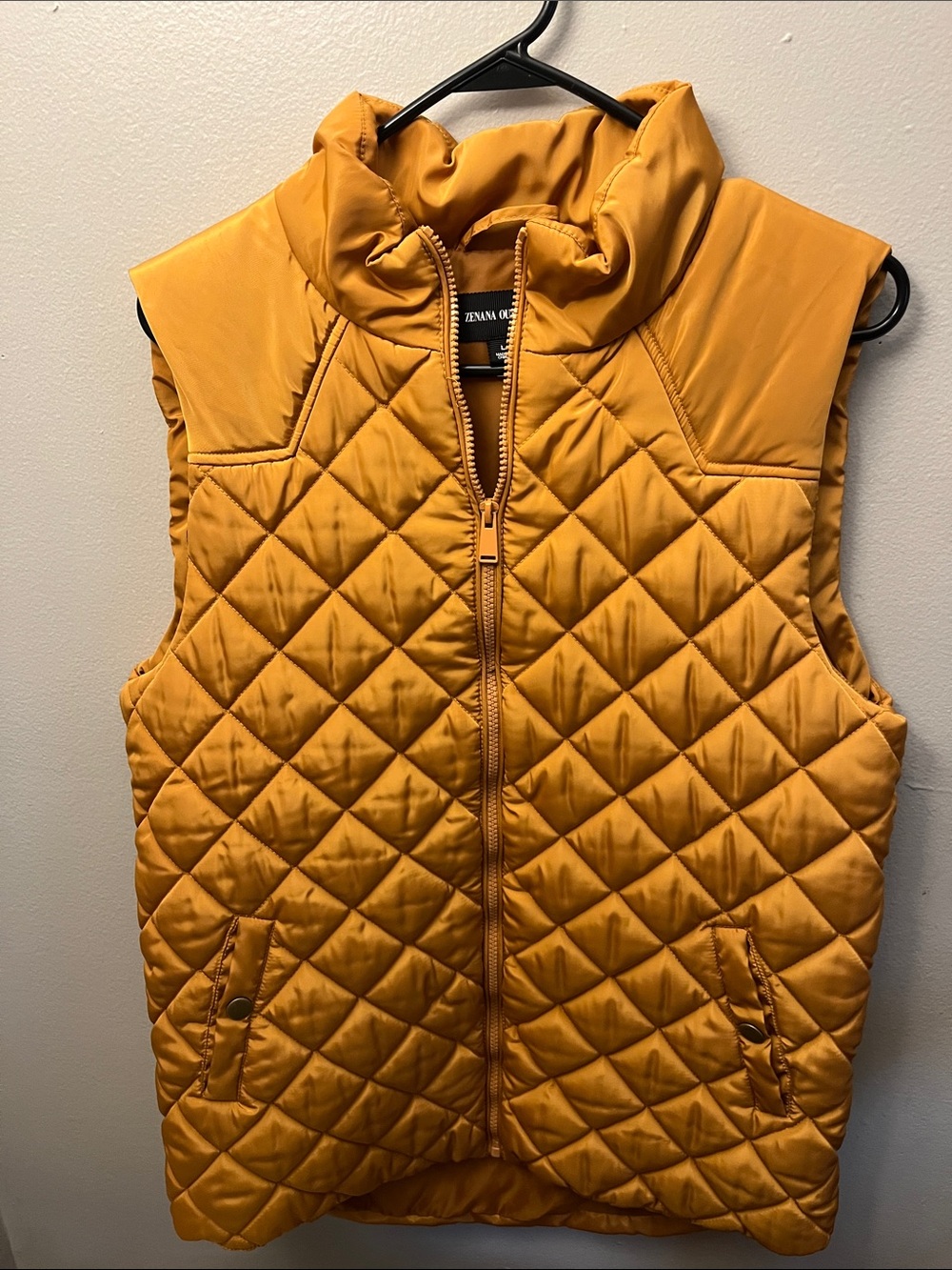 Zenana Outfitters Quilted Puffer Vest - Mustard